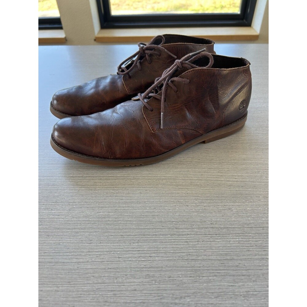 Timberland Men’s Yorkdale Leather Chukka Dress Boot OrthoLite Brown 11